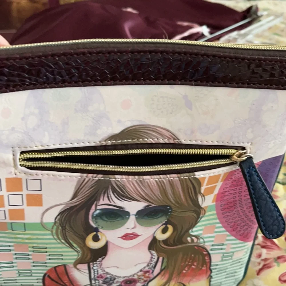 NWOT Vintage 80’s fashion girl image rhinestone shoulder bag